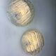 Pair of frozen glass round sconces, Germany, 1960s