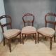 3 chaises Napoléon III  en acajou