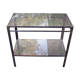 Vintage smoked glass console table from the 1970s