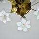 Petite vintage Murano ceiling light white flowers, 1970s