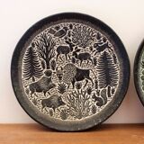 Decorative plates by Stefan Kniat 60s