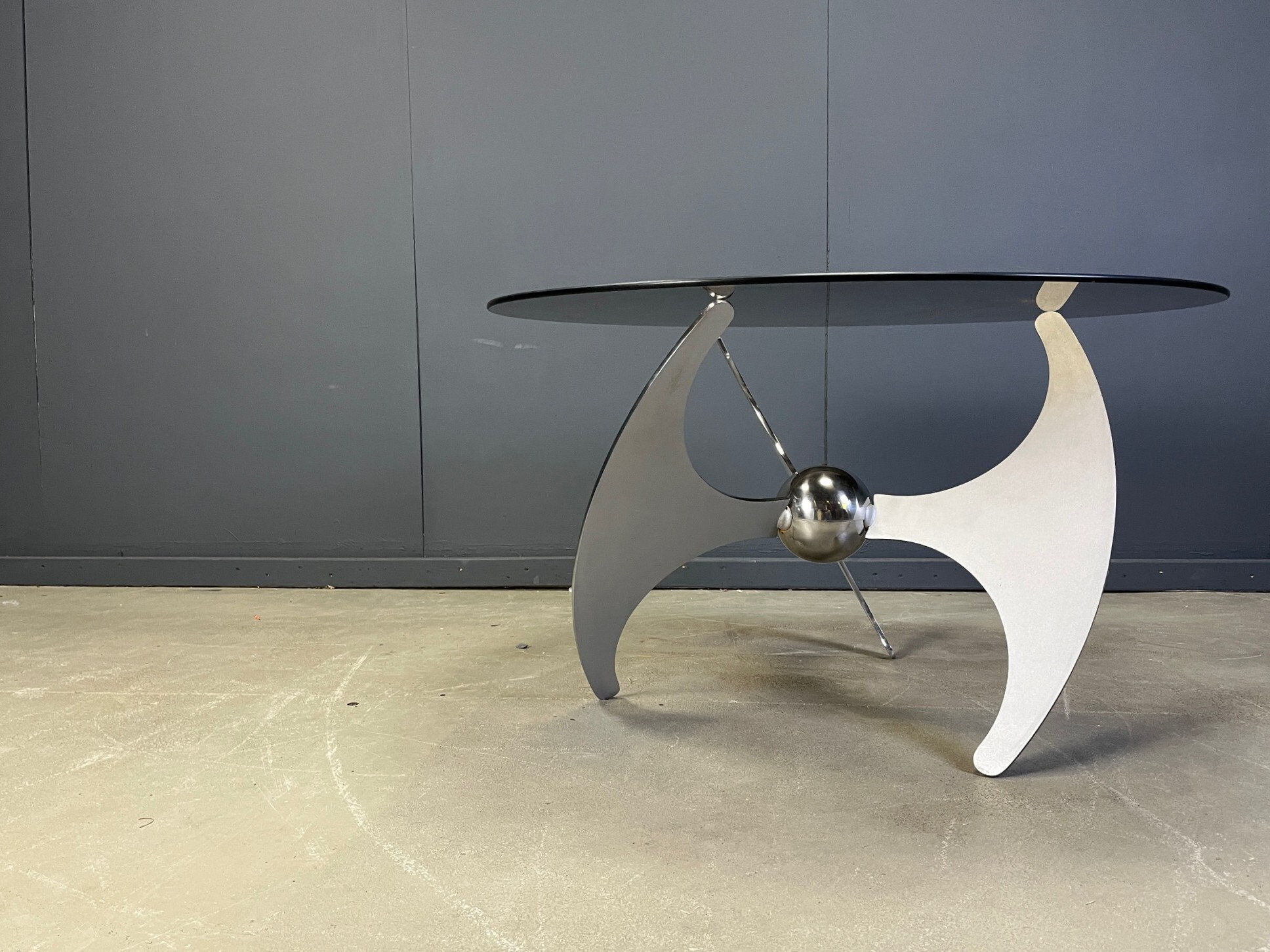 Luciano Campanini “Helix” adjustable dining or coffee table, 1970s