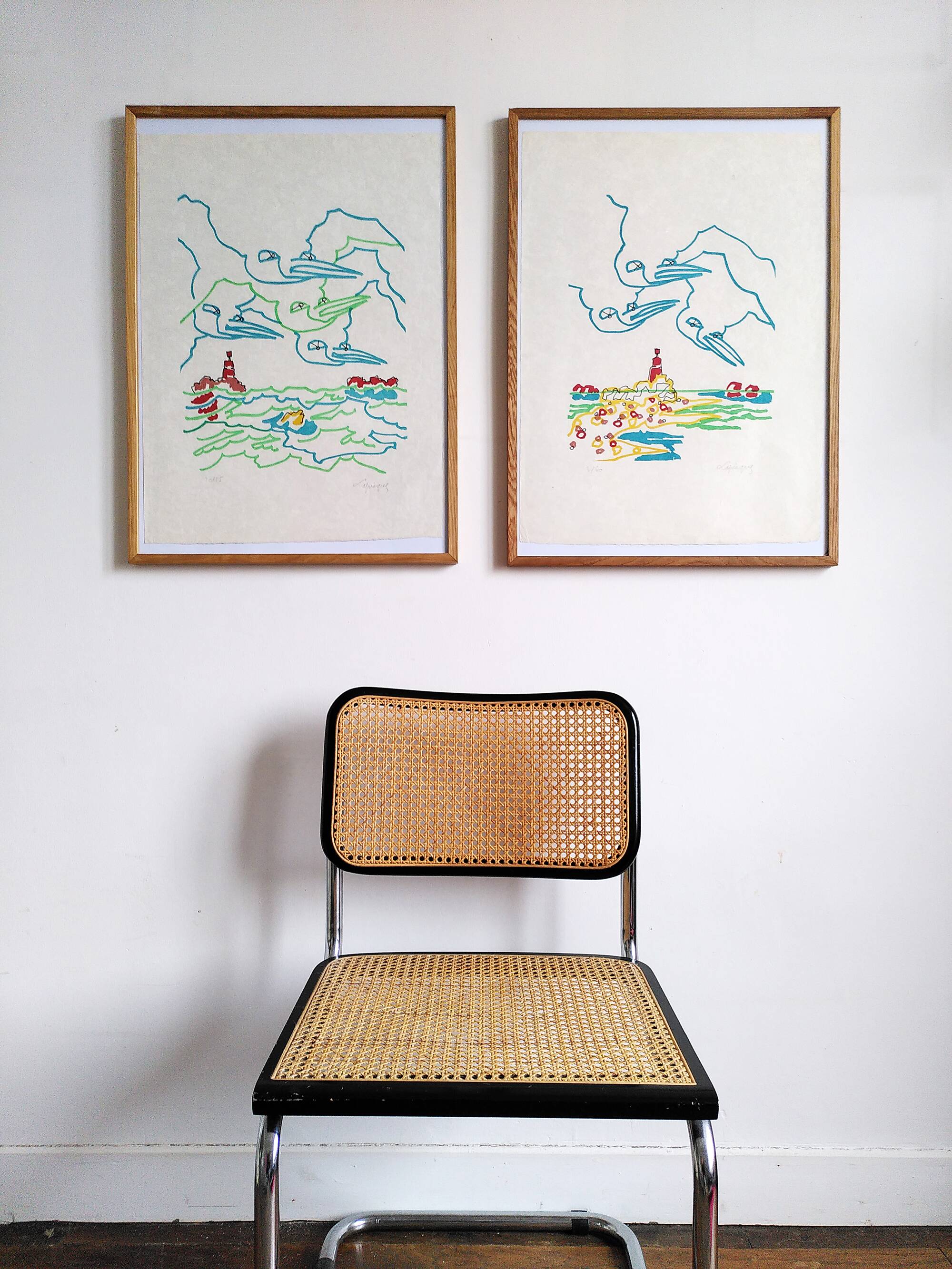 Lot of two Charles Lapicque lithographs