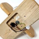 Kaiser Leuchten, wood and glass wall lamp from the 70s.