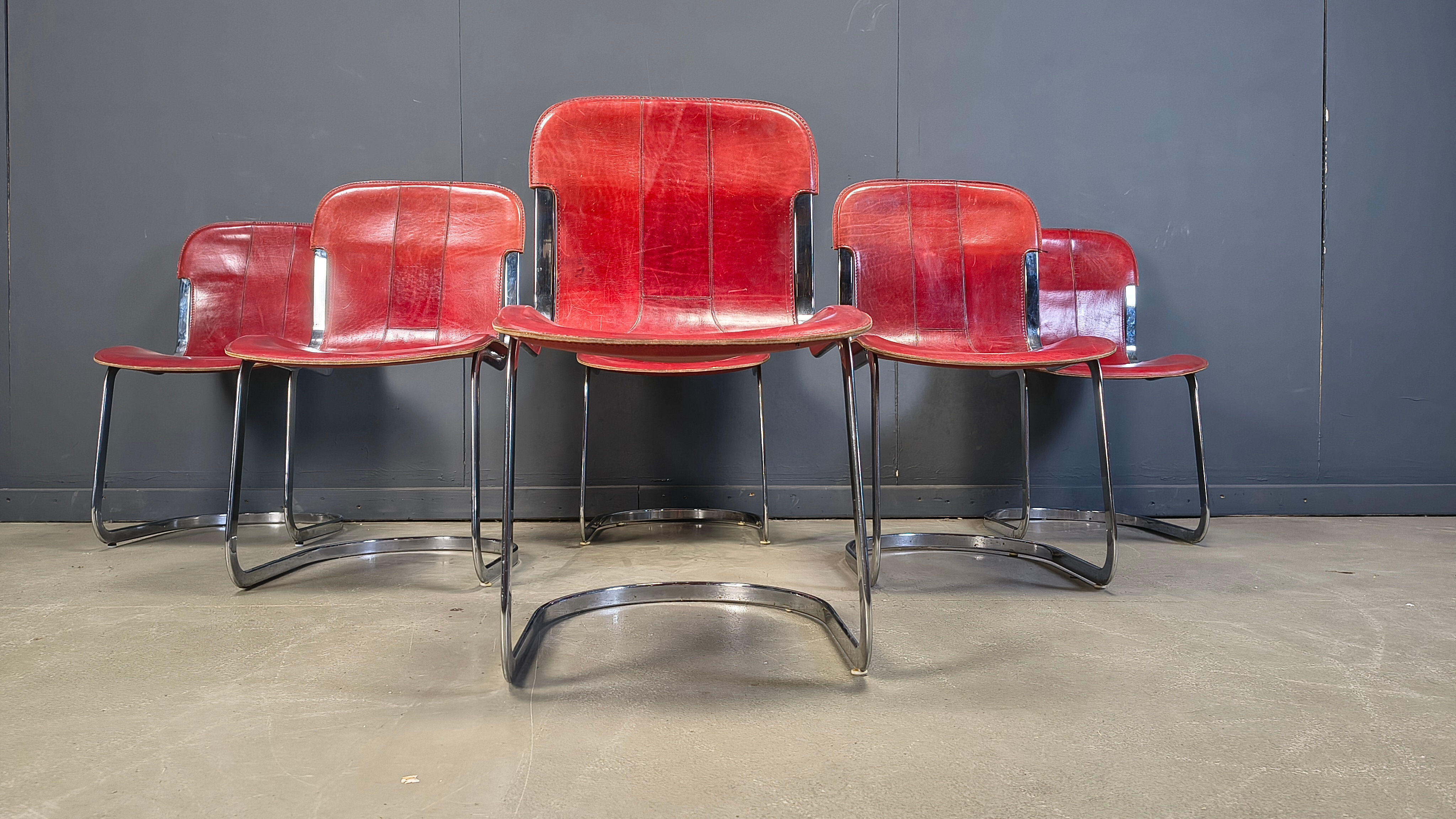 Vintage dining chairs by Cidue, 1970s - set of 6