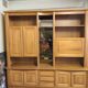 Bahut high in solid alder with bar