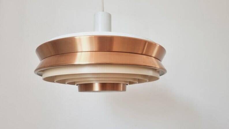Midcentury Pendant UFO in style of Jo Hammerborg, Denmark, 1970s