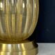 Large table lamp in Murano glass with gold glitter in the style of Barovier and Toso.