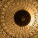 Glass and brass ceiling lamp