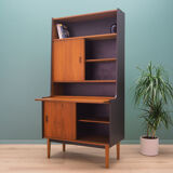 Bookcase teak with bar, Danish design, 70's