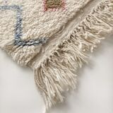 Moroccan Berber carpet Azilal ecru with small colored diamonds 275x212cm