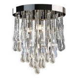 Contemporary Murano Glass Sputnik Chandelier Flush Mount, Mazzega Style