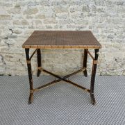 Bamboo and rattan table from the Perret & Vibert house, late 19th century.