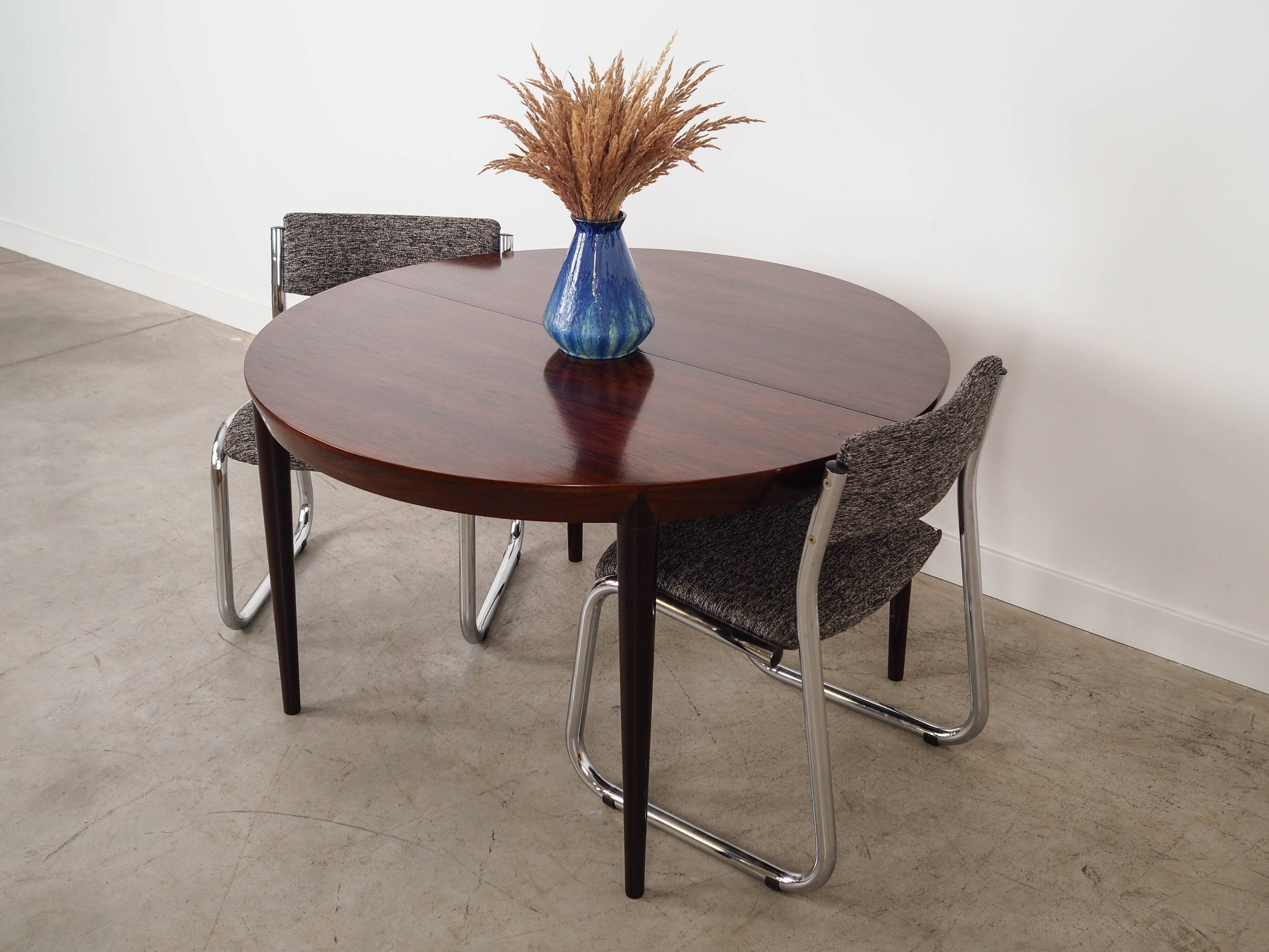 Round rosewood table, Danish design, 1960s, designer: Severin Hansen