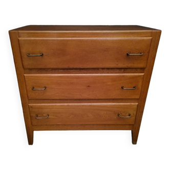 Vintage 3-drawer chest of drawers in solid wood in very good condition