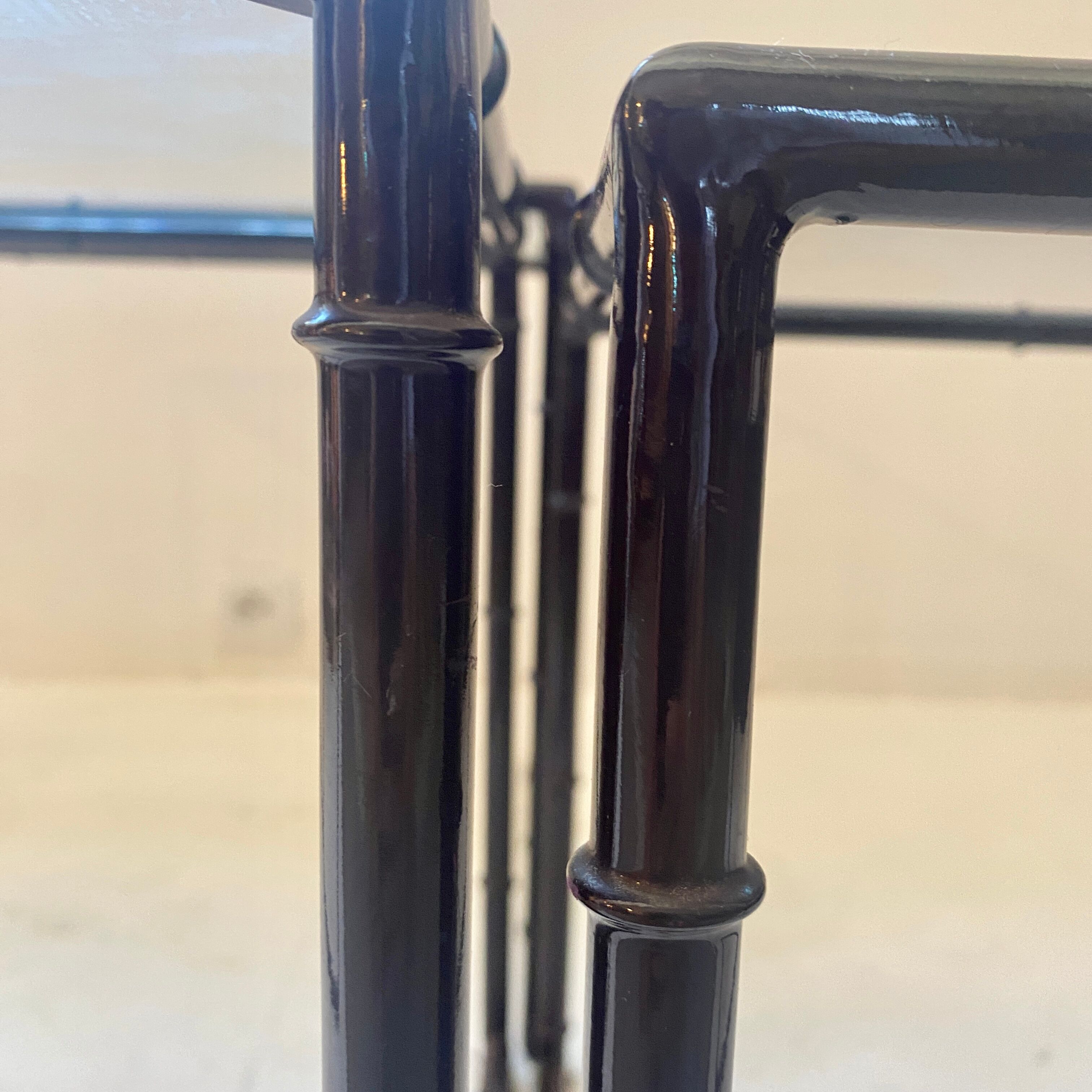 Trundle table 1970 metal bamboo way