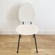 Chaise années 50 en tissu bouclette