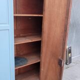 Parisian Art Deco armoire with beveled mirror and painted decoration