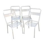 4 metal bistro terrace chairs