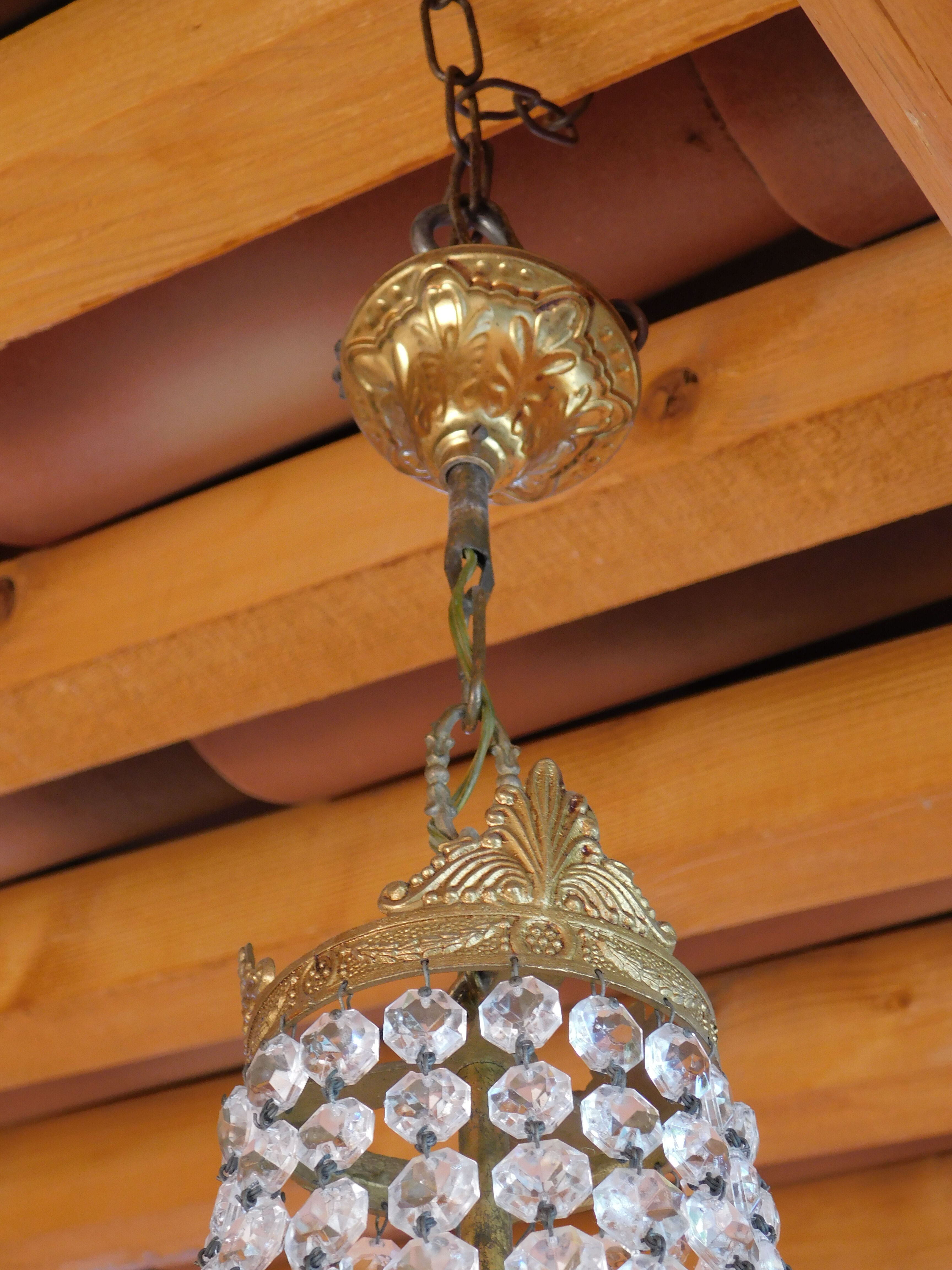 Lustre montgolfière ø 30 cm pampilles