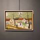 Naive painting by Jean Lagru, 1974