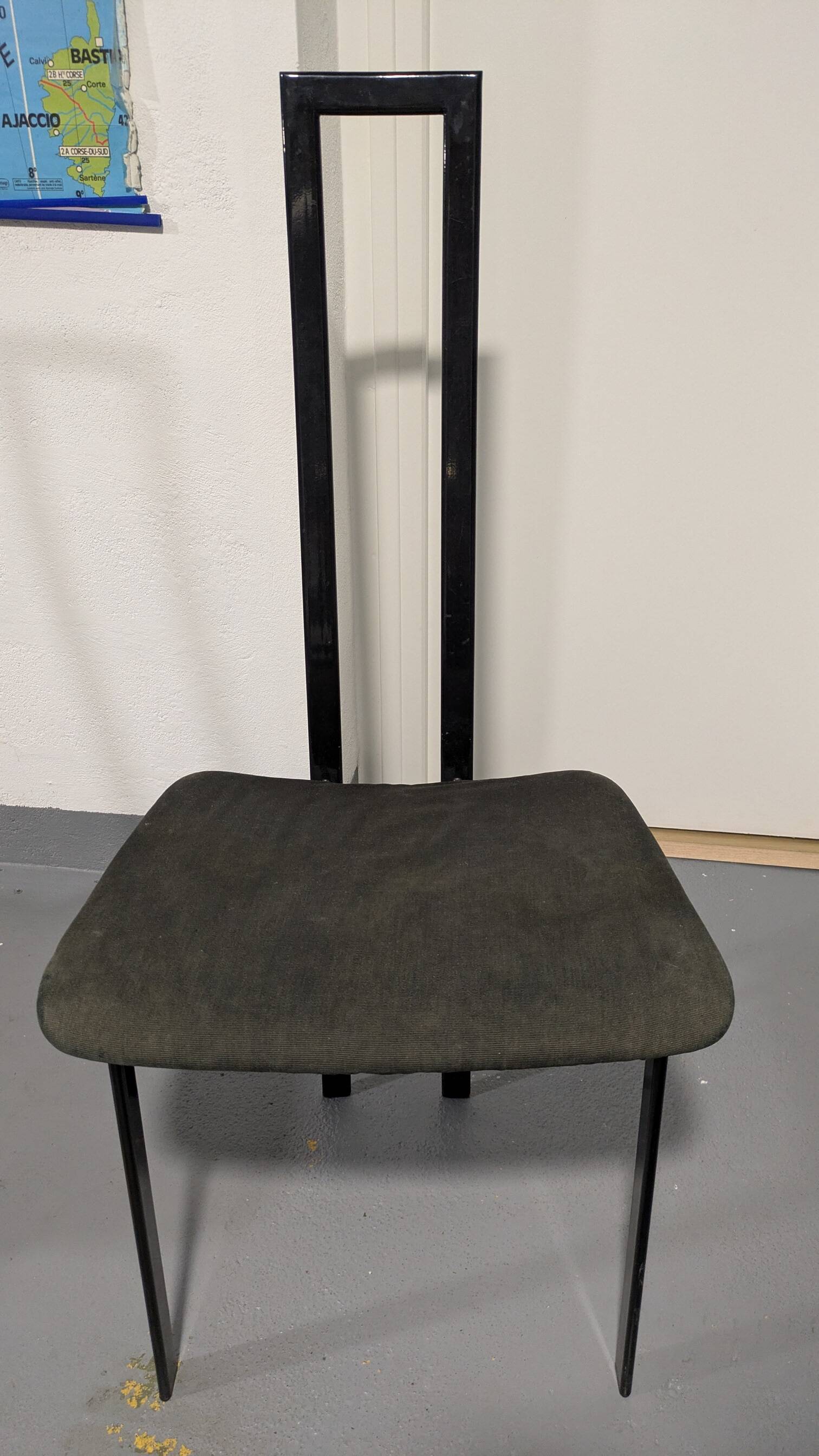 Set of 4 original Cattelan Italia 80's design dining room chairs