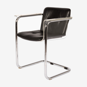 Hans Könecke Armchair for Tecta in Plexiglas, Chrom & Leather