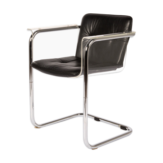 Hans Könecke Armchair for Tecta in Plexiglas, Chrom & Leather