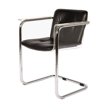 Fauteuil Hans Könecke pour Tecta en plexiglas chrom & Cuir