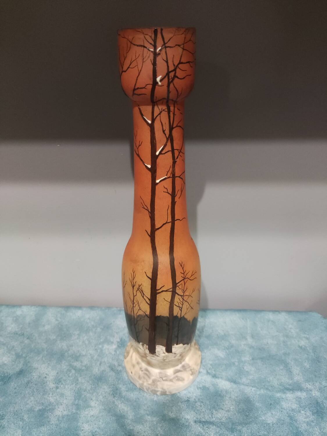 Vase Legras à décor émaillé