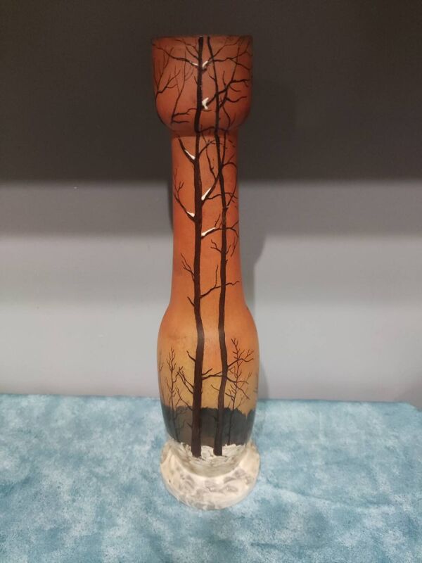 Vase Legras à décor émaillé