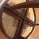 Guéridon, table d’appoint Art déco en marqueterie de marbre et bois