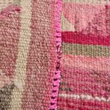 2x10 Pink & Green Tribal Vintage Runner Rug, 70x309Cm