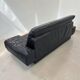 Vintage 3-seater sofa in black leather Rolf Benz RB 3400, 1980s.
