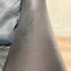 Large scandinavian armchair aage christiansen black leather and its ottoman 1950.