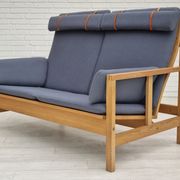 1970s, Danish design by Børge Mogensen, sofa model 2252, oak, furniture wool
