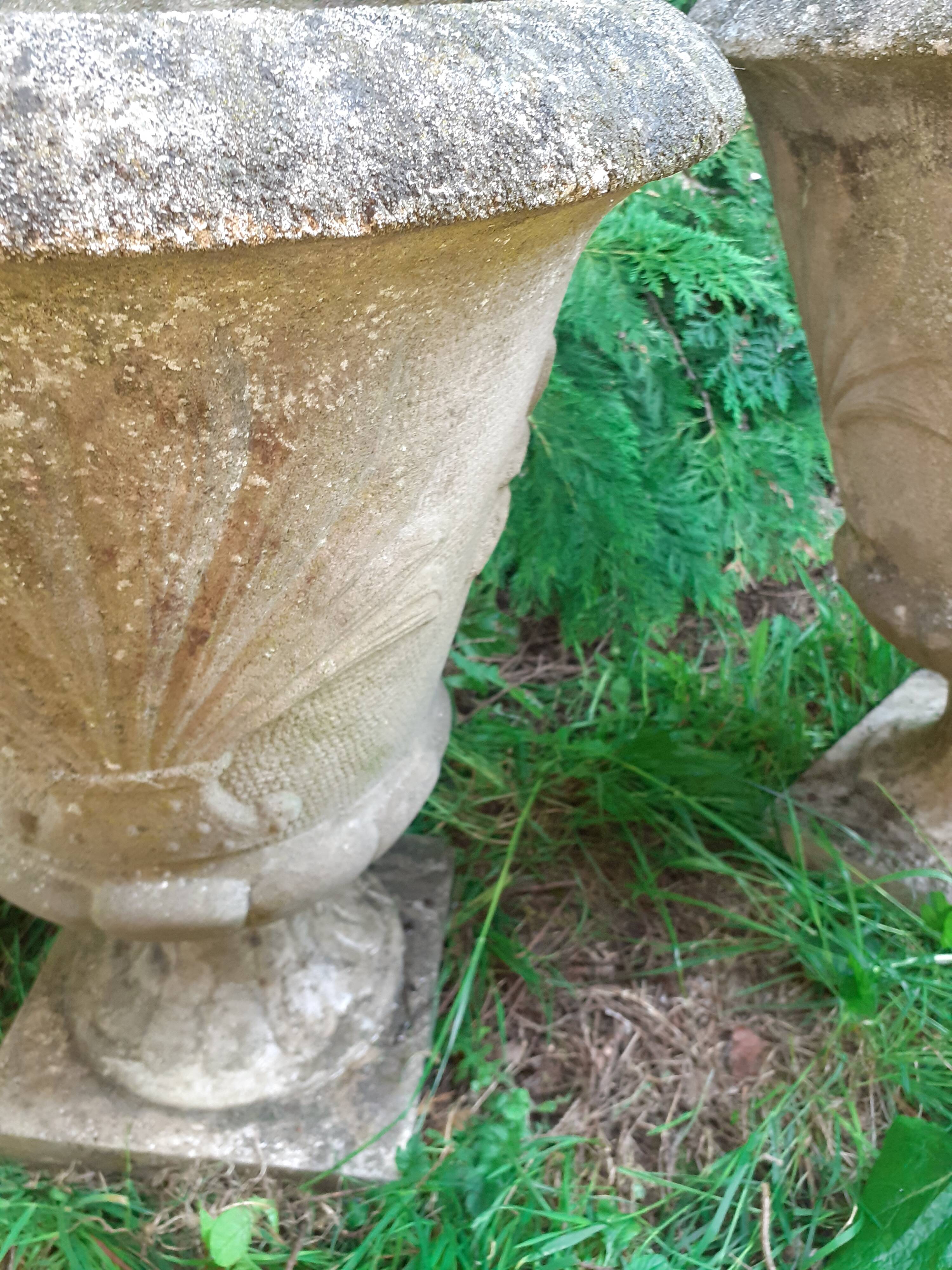 Pair of stone planter medicis