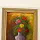 Original Swedish oil on panel "Flowers" by Regran - Vintage & Framed
