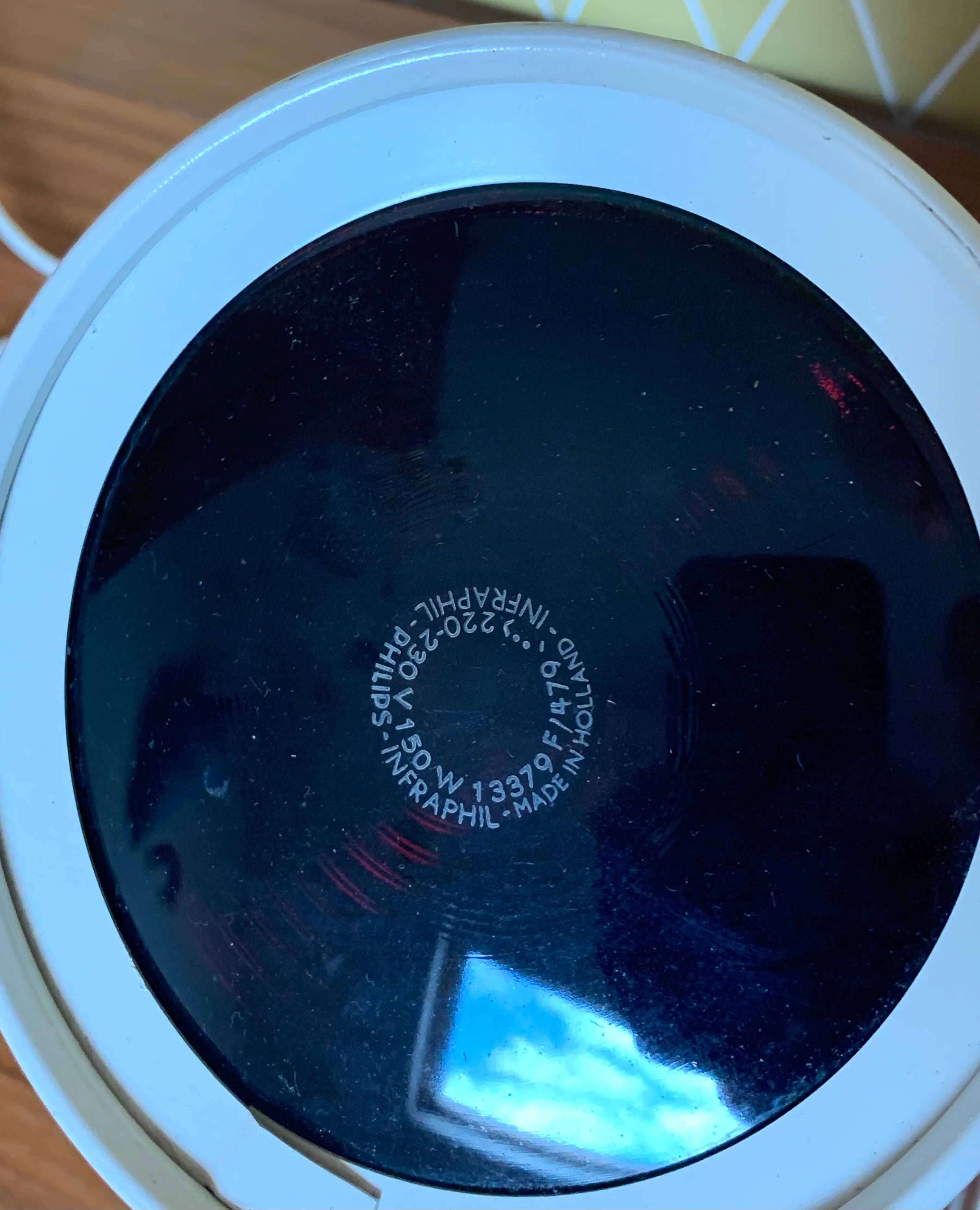 Red light lamp Philips infraphil years 60