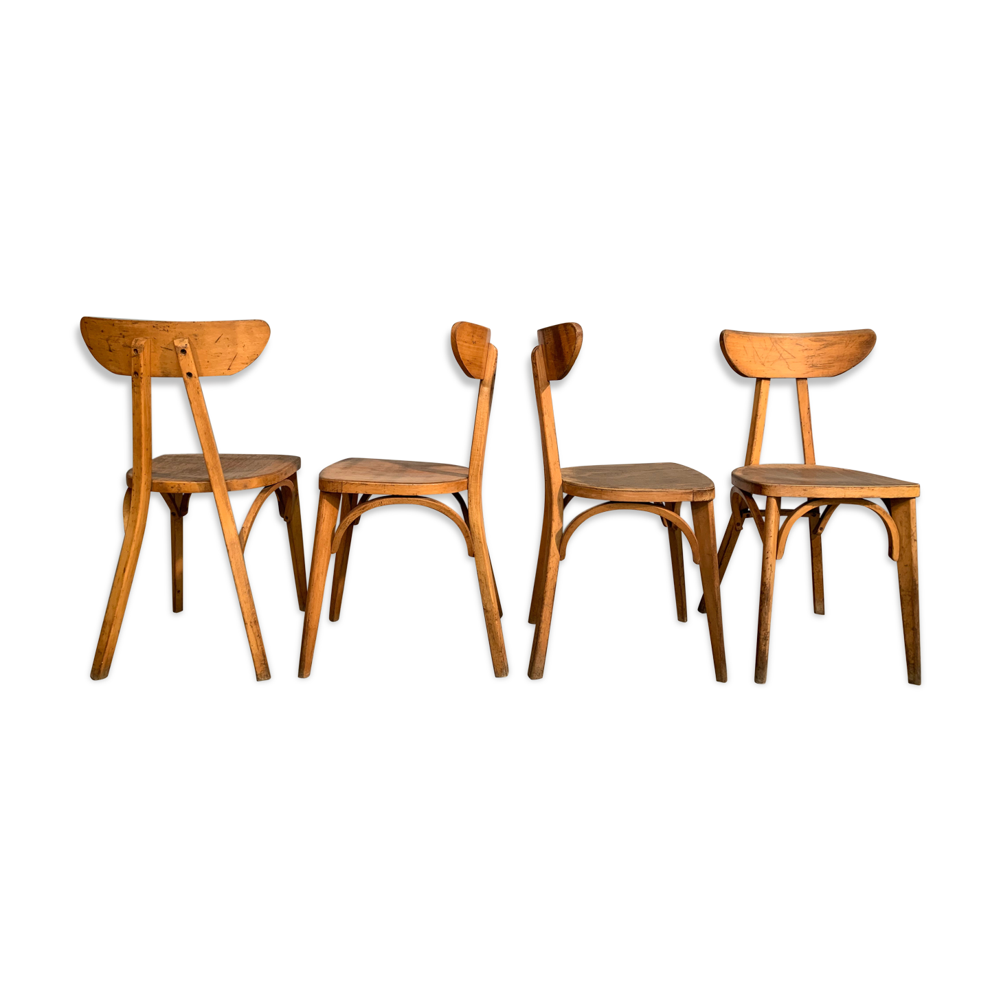 Lot de 4 chaises Edith vintage bistrot