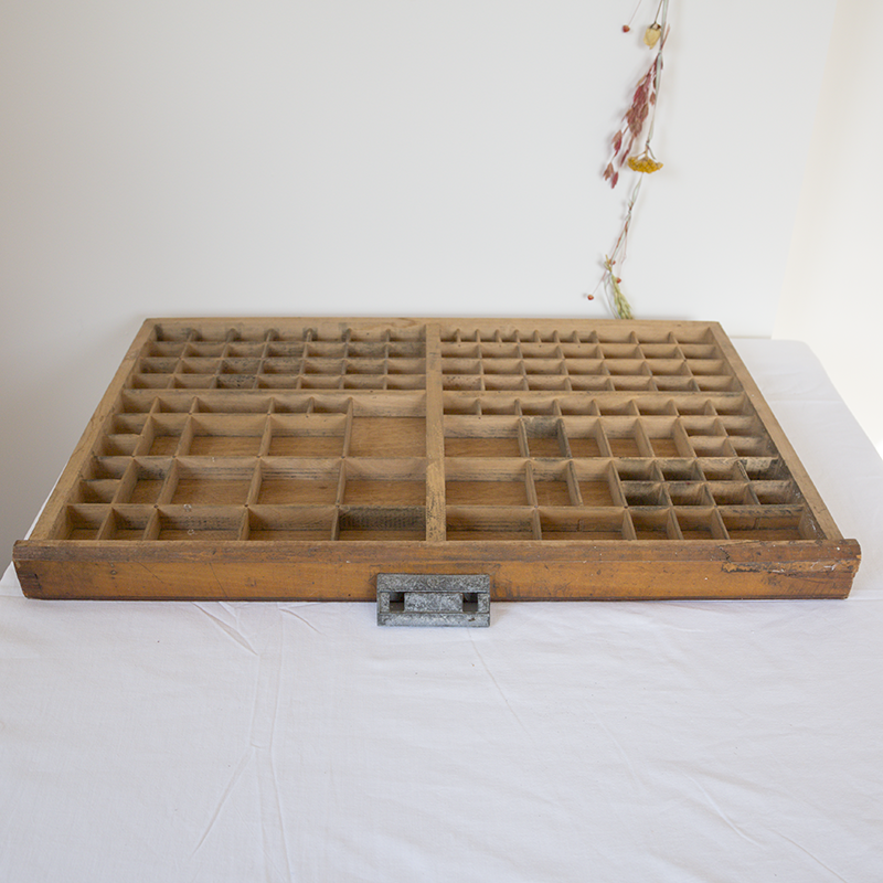 Old wooden printer locker