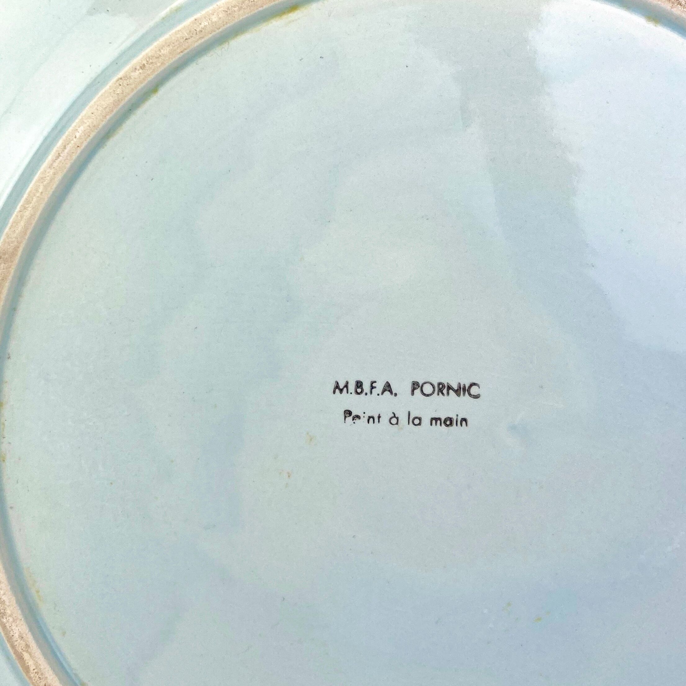 Assiette décorative, manufacture bretonne de faïences artistique, 1960 - Pornic 44