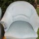 Pair of blue velvet toad armchairs