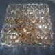 Large Gold-Plated & Crystal Glass Flush Mount from Kinkeldey, Germany, 1970s