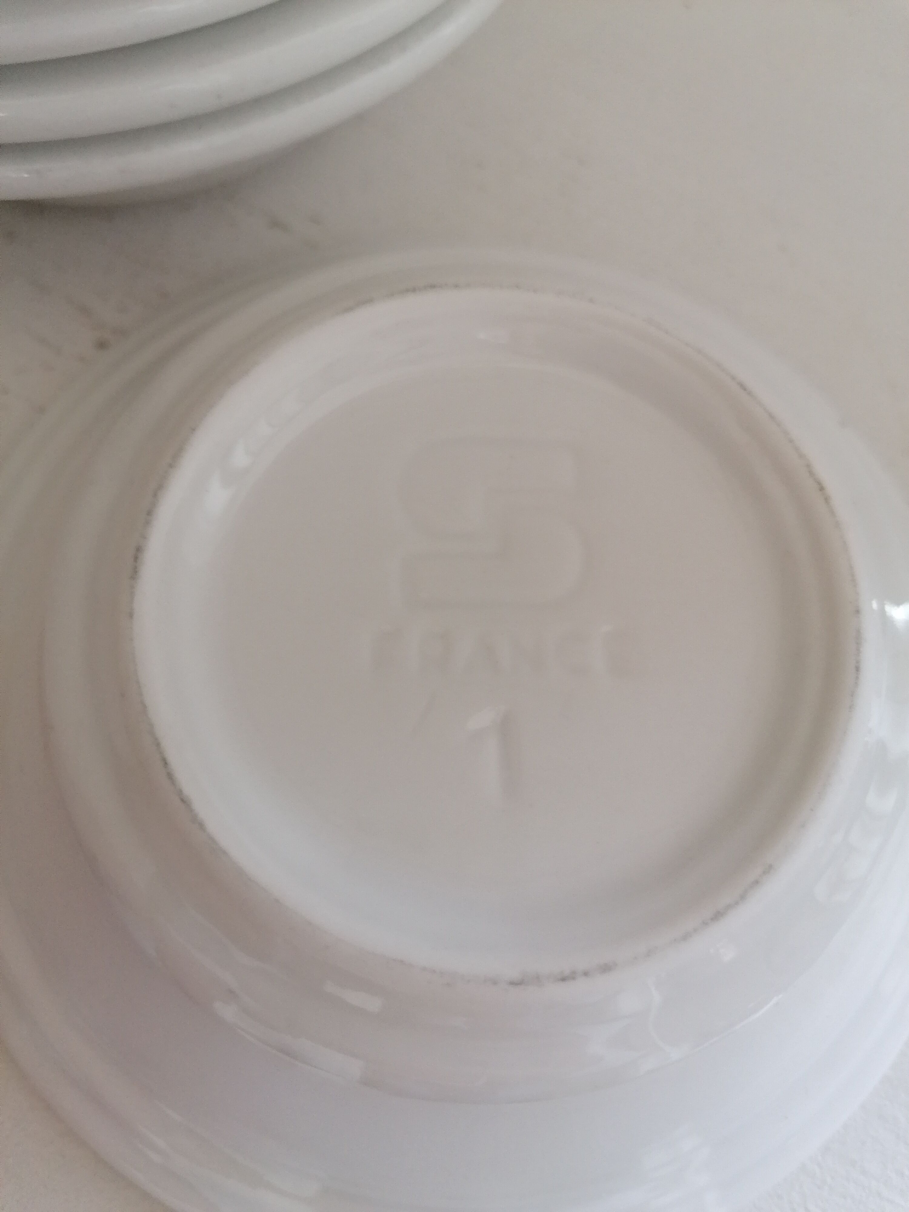 Set of 9 Sarreguemines cups