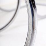 Paire de chaises cantilever en chrome et osier Style Mies Van der Roye