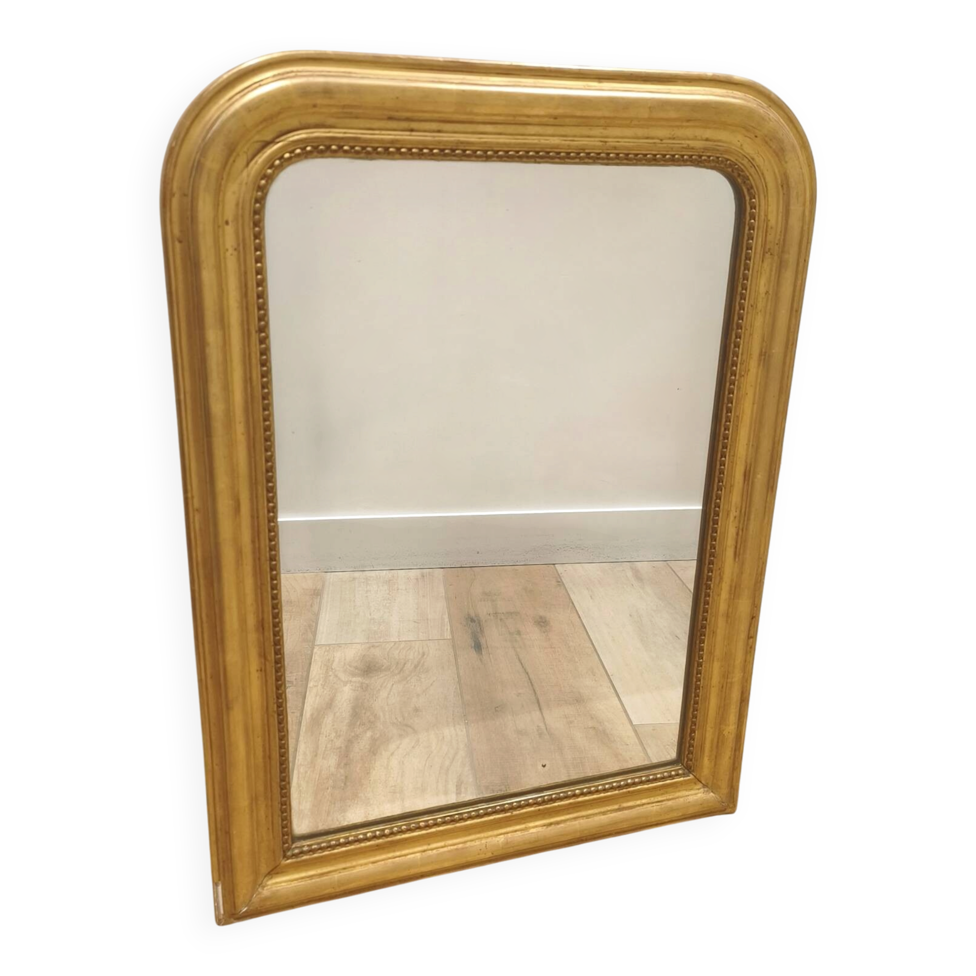 Louis Philippe gilded mirror with gold leaf - 19th century - 72 x 54 cm