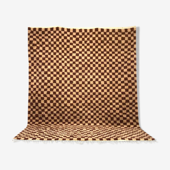 Checkered rug, Moroccan checkered rug, tapis carré, tapis marocain, tapis echecs, wool rug