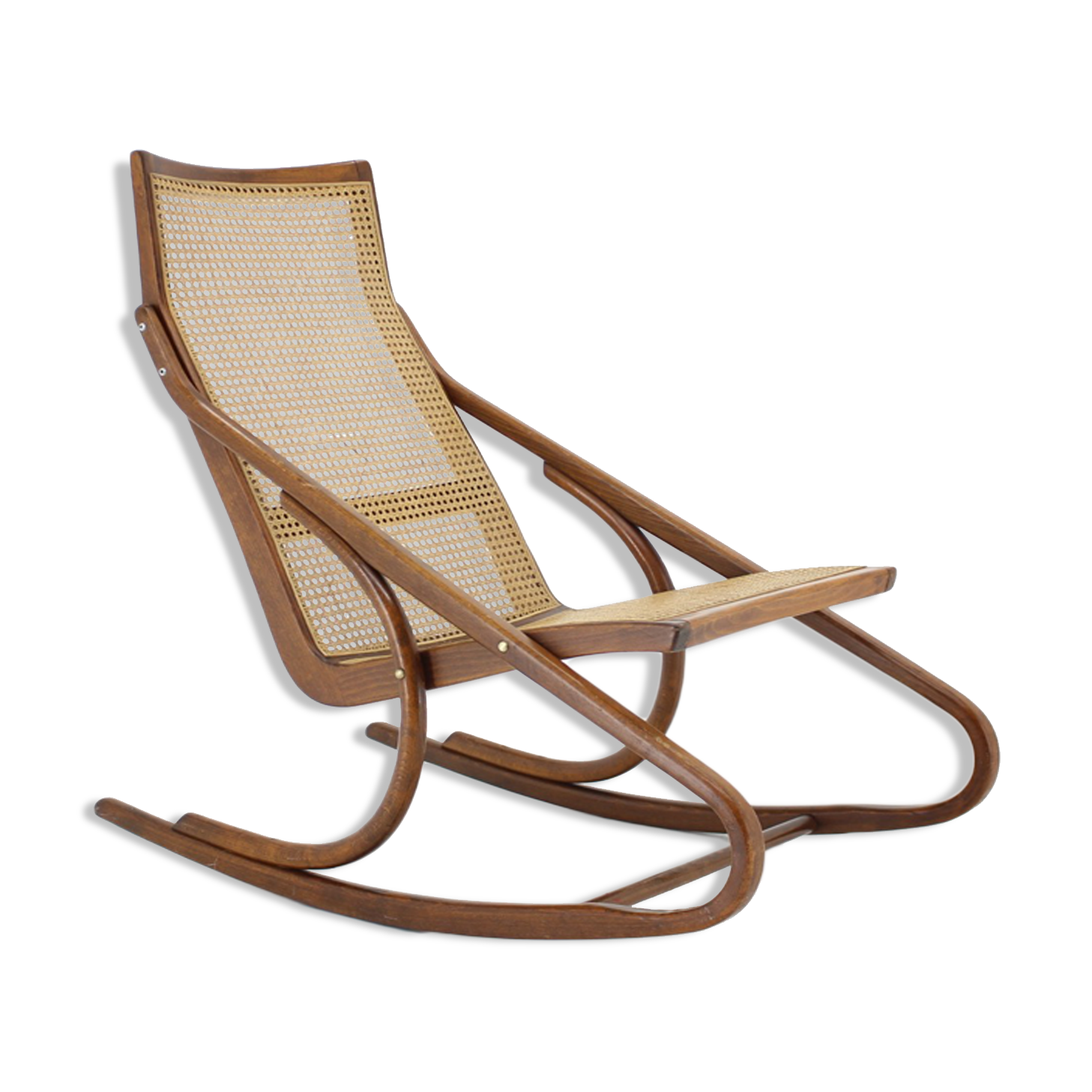 1960s Antonin Suman Bentwood Rocking Chair, Czechoslovakia