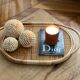 Plateau en rotin et cannage
